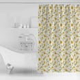 thumbnail image 4 of Small Stall Shower Curtain 36x72 Inch Narrow Half Size Yellow Spring Floral Bath Curtains Bathroom Decor Summer Botanical Elegant Waterproof Fabric Shower Curtain Set with Hooks 36 Inch, 4 of 6