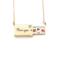 thumbnail image 1 of Thanksgiving Day Cartoon Pattern Letter Envelope Necklace Pendant Jewelry, 1 of 3