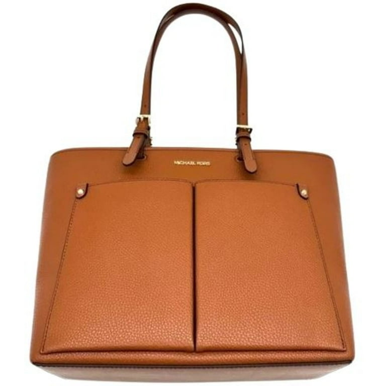 Michael Kors Leather Signature Handbag Brown, Women's Tote with