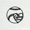 thumbnail image 4 of Craftnamesign Custom Baseball Heart Metal Sign, Base ball Metal Sign, Baseball Player Name Sign, 4 of 5