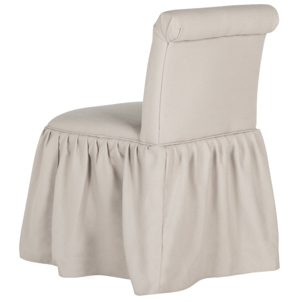 SAFAVIEH Ivy Solid Vanity Slipper Chair, Taupe Linen