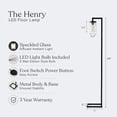 thumbnail image 4 of Brightech Henry Standing Floor Smart Lamp with LED Light & Glass Shade, Black, 4 of 11