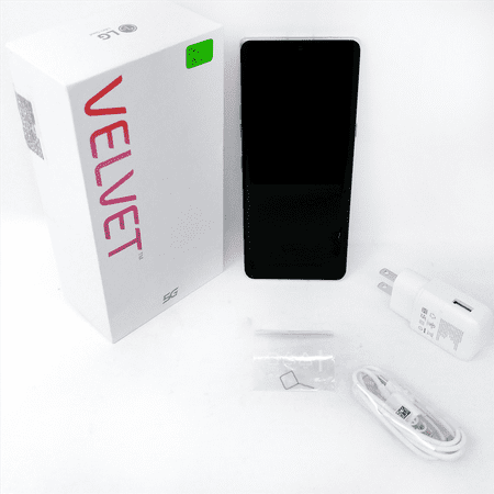 Open Box LG Velvet 5G 128GB/6GB RAM LMG900TM GSM Unlocked Smartphone - Aurora White