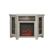 48" Wood Corner Fireplace Media TV Stand Console - White Oak (Multiple Colors Available) - Walmart.com Free Shipping. Buy 48" Wood Corner Fireplace Media TV Stand Console - White Oak (Multiple Colors Available) at Walmart.com