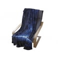 thumbnail image 4 of World Soft Flannel Fleece Throw Blanket, Earth View at Night from Space Atmosphere Stars Cosmic Galaxy Nebula, Cozy Plush for Indoor and Outdoor Use, 60" x 80", Blue and White, by Ambesonne, 4 of 6