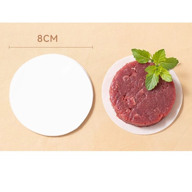 Separador de Carne de Papel de Aceite for Empanada de Carne de Calidad Alimentaria, Papel Aislador Antiadherente for Congelador Doméstico, Adecuado for Hamburguesas y Vaporeras, 100 Piezas