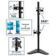 thumbnail image 4 of Mount-It! Vertical Dual Monitor Stand | Fits 17-32 Inch Monitors | Freestanding, 4 of 9