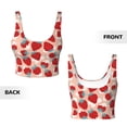 thumbnail image 5 of Lsque Red Strawberry Printed Women'S Sports Bra, Compression, Moisture Wicking, High-Impact Sports Bra For Women,Supportive sports bra-Medium, 5 of 9