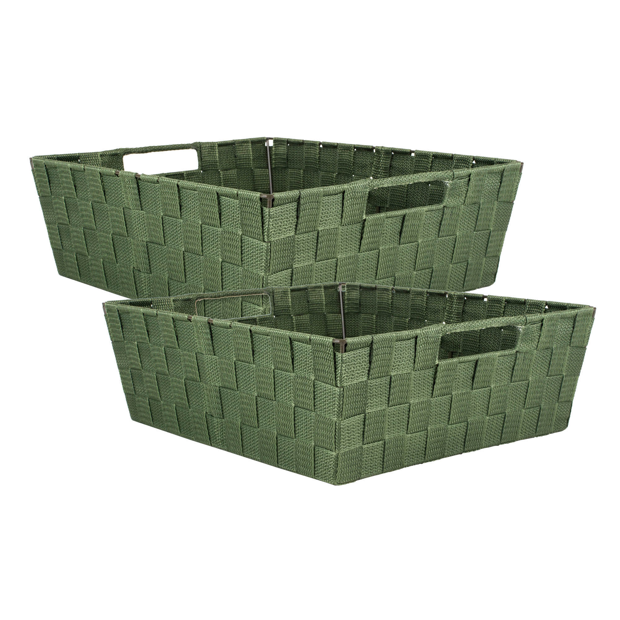 DII Durable Trapezoid Woven Nylon Storage Bin or Basket for Organizing