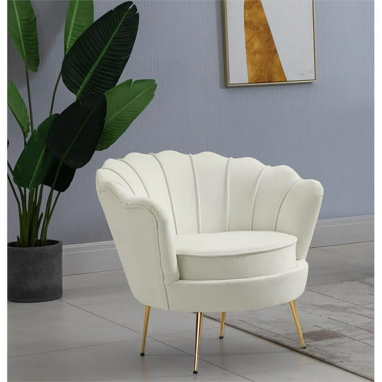Cream 2024 velvet armchair