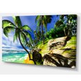 thumbnail image 2 of Palms in Hawaii Island Beach - Modern Seascape Canvas Artwork, 2 of 3