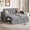 Gray, variant on Oufan Soft Cushion Convertible Sofa Pull Bed for Two People to Sit On, 2-Seater Upholstery Couch for Living Room Apartment, Beige