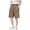 Khaki, variant on Summer Breathable Ice‑Silk Children Knee‑Length Casual Shorts, Stretchy Elastic Waist Side Pocket Solid‑Color Outdoor Sports Shorts for Boys and Girls 4‑16Y