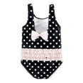 thumbnail image 2 of Hudson Baby Girls Baby Swimsuit, Black Dot Pink, 9-12 Months, 2 of 2