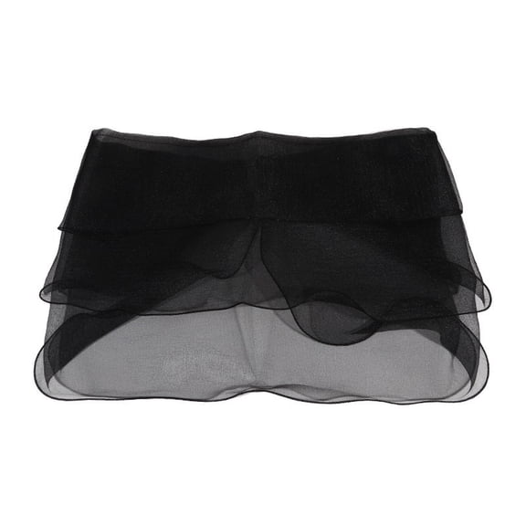 Bridal Tulle Shawl for Wedding Dress, Sheer One Shoulder Cover Up for Bride Banquet Gown, Transparent Glitter Mesh Cape, Black