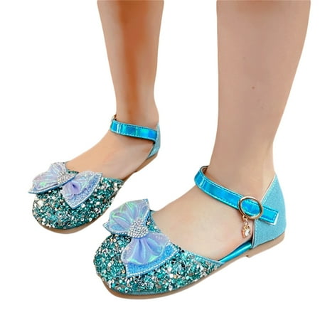 

Kids Girls Princess Sandals Shiny Rhinestones Heart Bow Summer Crystal Princess Shoes Baby Girl Party Prom Dress Shoes