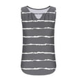 thumbnail image 6 of ZQUUVOU Tank Top For Women Summer Casual Printed Sleeve V Neck Top (Gray,XL), 6 of 6