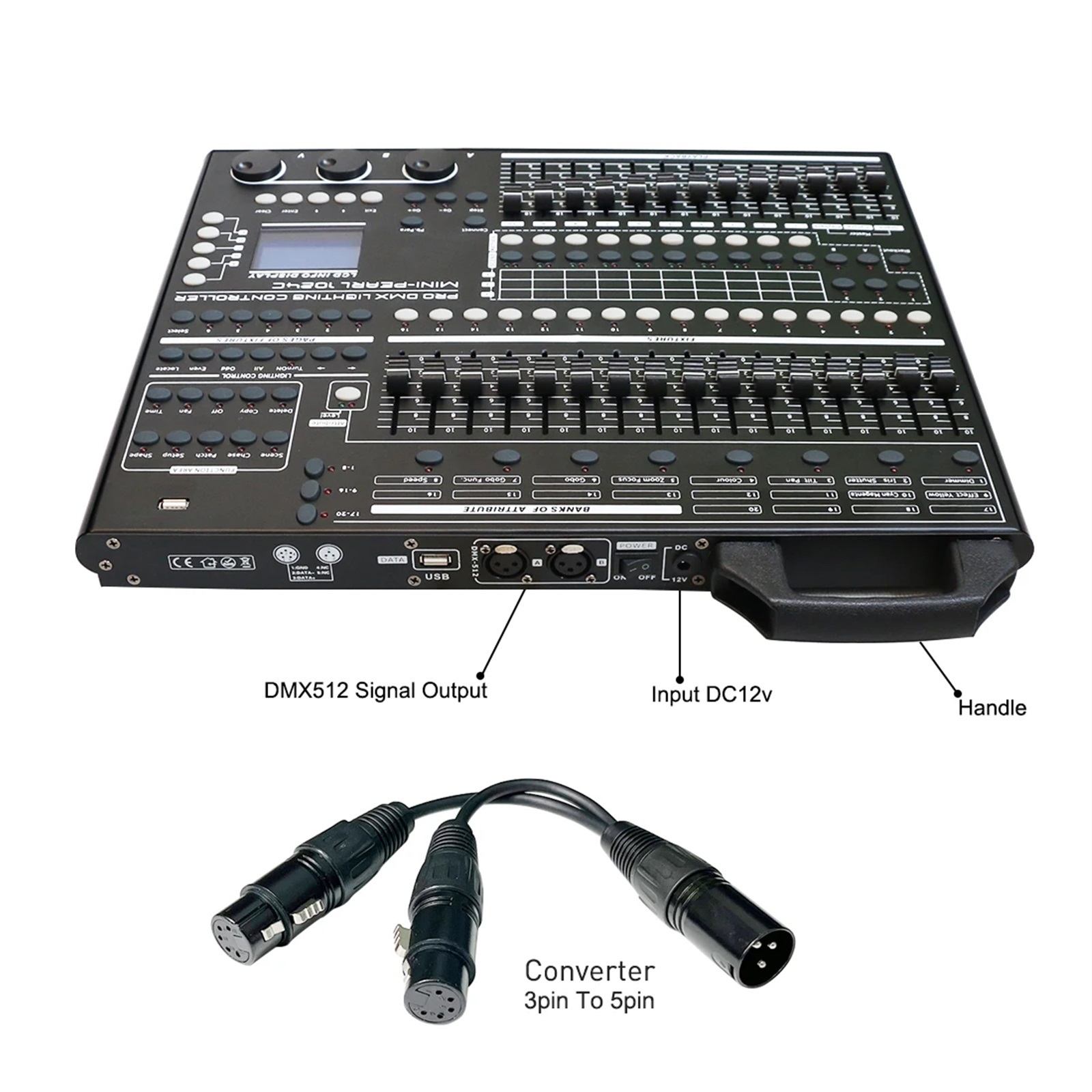 Powerful 1024 Ultra-thin DMX Controller DMX512 Console Suitable For Moving Head Light Par Light Series Stage Light Equipment ,Precision Control and Adjustment