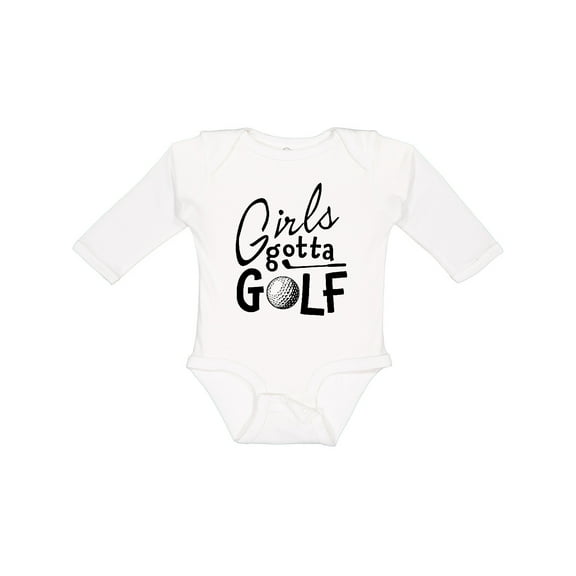 Inktastic Girls Gotta Golf Girls Long Sleeve Baby Bodysuit