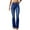 Dark Blue, variant on Women Flare Jeans Mid Rise Waisted Wide Leg Bootcut Denim Pull On Stretchy Microflare Jeans S-2XL