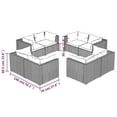 thumbnail image 3 of vidaXL 8 Piece Garden Lounge Set with Cushions Poly Rattan Brown, 3 of 3