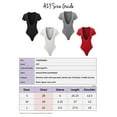 thumbnail image 6 of A2Y Womens Regular Fit Lightweight Deep V-Neck Short Sleeve Bodysuit Red L, 6 of 6