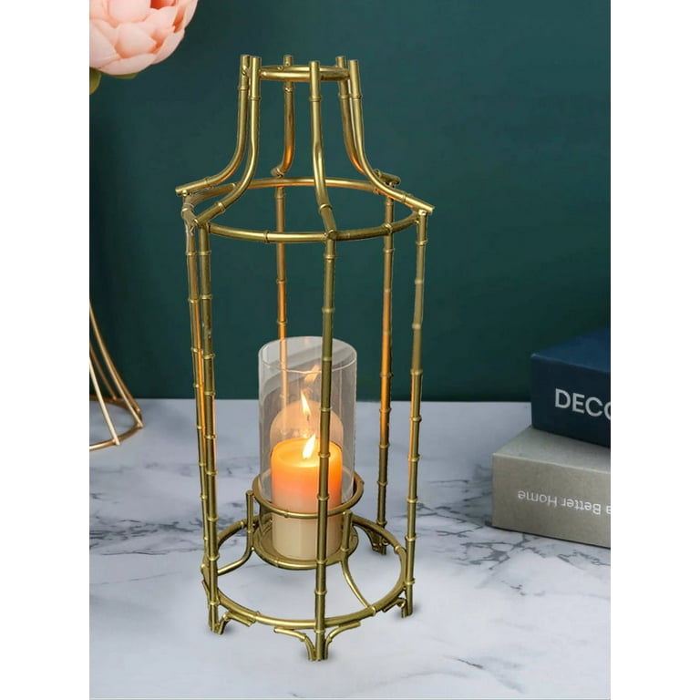 Metal And Glass Tea Light Candle Lantern – Candlestock