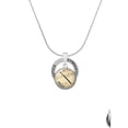 thumbnail image 2 of Delight Jewelry Silvertone Domed Music - Flute Gymnastics Ring Charm Necklace, 18", 2 of 4