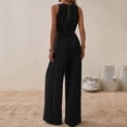 thumbnail image 5 of ABATAB Wide Leg Jumpsuits for Women Casual V-Neck Sleeveless Rompers Wide Leg Long Pants Rompers Summer Outfits, 5 of 5