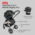 thumbnail image 3 of Carriola 2 En 1 Motek Sophy Pro Bambineto Ligera Reversible Negro, 3 of 7