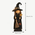 thumbnail image 4 of Halloween Witch Figurine, Vintage Wooden Witch Decor, Halloween Decorations Indoor, Rustic Farmhouse Mantel Decor for Bookshelf Tray Fall Retro Statues Gifts, 4 of 5