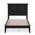 thumbnail image 3 of Cottage Style Solid Wood Platform Bed in Twin - Ebony (Black), 3 of 8