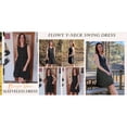 thumbnail image 6 of OutfitShow Women Summer Dresses V Neck Sleeveless Casual Flowy Sundresses Button Floral Midi Dress with Pockets, 6 of 7