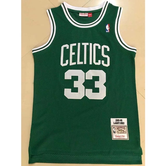 Nueva NBA Boston Celtics Hombres # 33 Larry Bird retro Bordado jersey De Baloncesto Verdepangjing