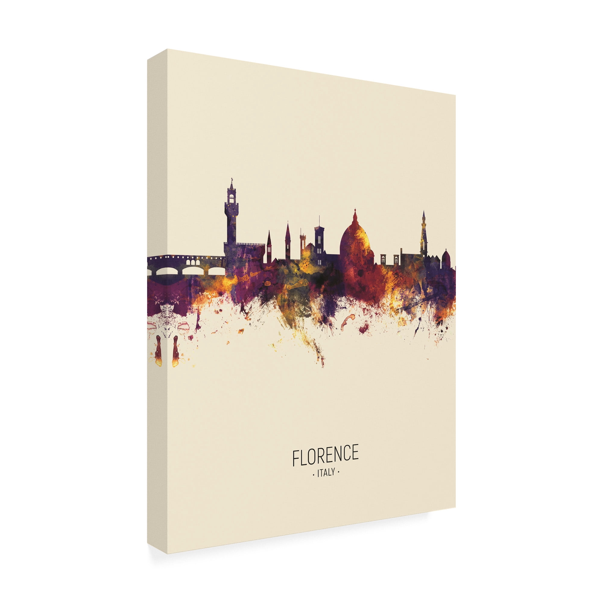 Trademark Fine Art 'Florence Italy Skyline Portrait III' Canvas Art by Michael Tompsett