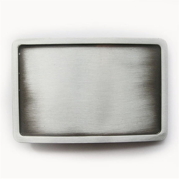 Antique Brushed Silver Rectangle Blank Belt Buckle Custom Belt Buckle