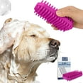 thumbnail image 4 of CxhicLuv Pet Rubber Shampoo Brush for Dogs and Cats, Silicone Massaging Brush for Small & Large Pets, Ergonomic Dog Bath Brush, Gentle Shampooing & Shedding Brush for Pet Grooming, Black/Green/Red, 4 of 6