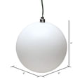 thumbnail image 5 of Adorno navideño Vickerman, 6 bolas blancas mate, paquete de 4, 5 of 5