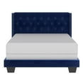 thumbnail image 3 of Modern Velvet Upholstered 60" Queen Bed in Blue, 3 of 7