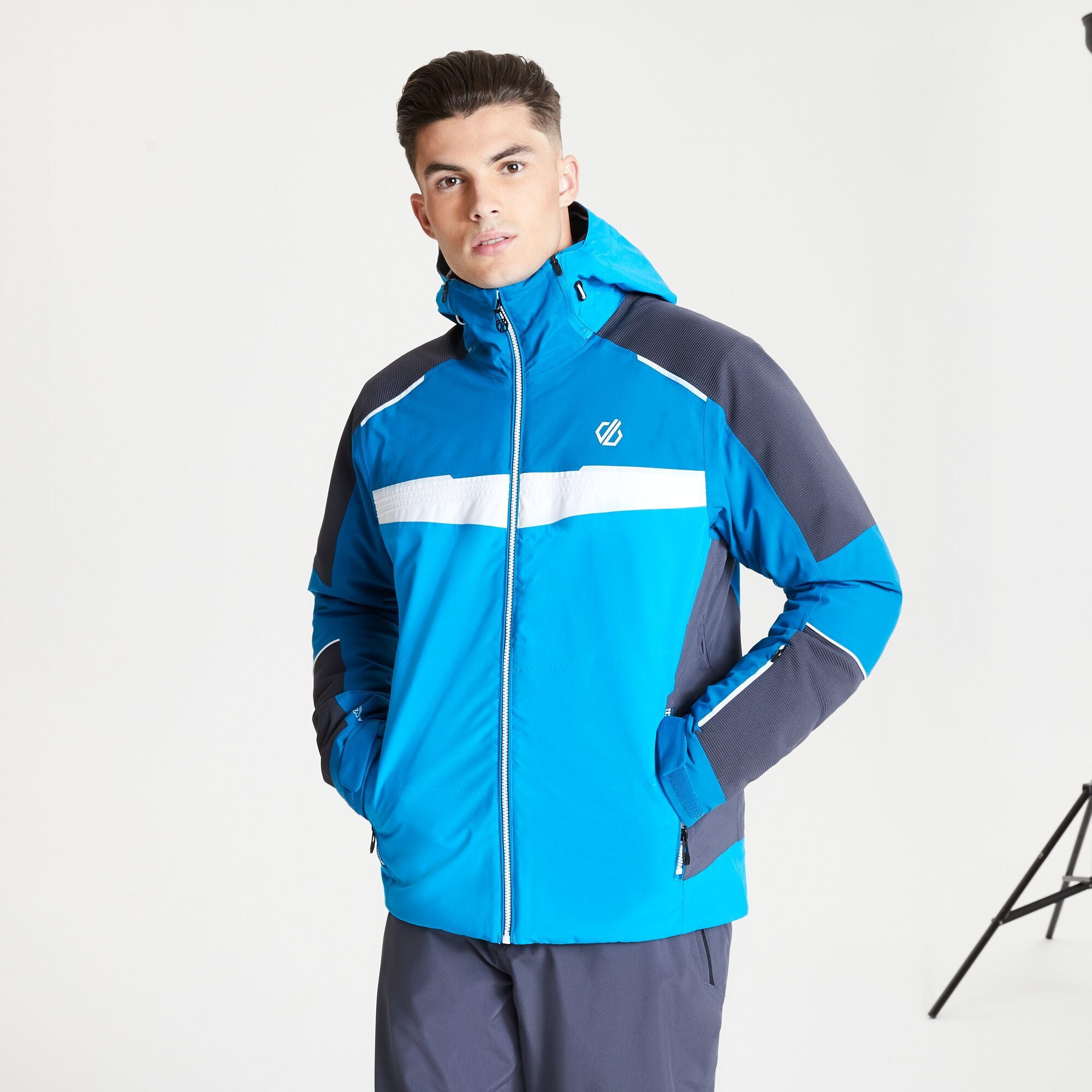 Dare2B Vigour Mens Waterproof Jacket Grey Breathable Skiing Ski Snow Sports Coat 