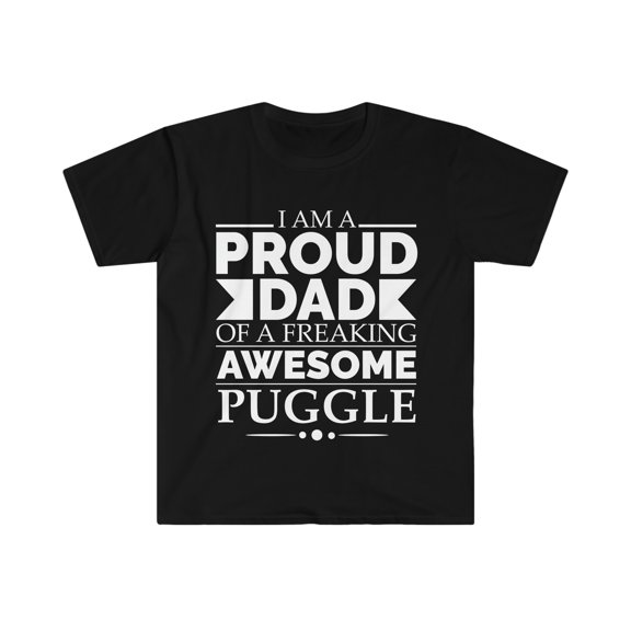 Proud dad Puggle Unisex T-shirt S-3XL Dog Dad Owner Father's Day