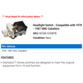 thumbnail image 2 of Headlight Switch - Compatible with 1978 - 1987 GMC Caballero 1979 1980 1981 1982 1983 1984 1985 1986, 2 of 2