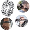 thumbnail image 4 of Bracelet d'Outils Multifonction en Acier Inoxydable Multitool avec 29 Outils pour Camping et Randonnée en Plein Air Trousse d'Urgence 10 Grammes Argent, 4 of 5