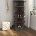 thumbnail image 2 of 6 Tier Rotating Shoe Rack 360 Round Shoe Rack Vertical Handbag Rotate Shoes Closet Organization, 2 of 6