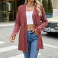 thumbnail image 2 of Awdenio Womens Winter Sweaters Casual Solid Long Sleeve Outwear Open Front Cardigan Sweaters for Women,Size M, 2 of 7