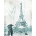 thumbnail image 2 of OnRei 15x18 Black Ornate Wood Framed with Double Matting Museum Art Print Titled - Eiffel Love, 2 of 4