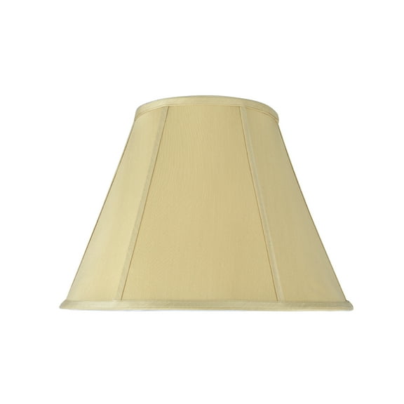 Aspen Creative 35004 Transitional Hexagon Bell Shape Spider Construction Lamp Shade in Beige, 16" wide (8" x 16" x 12")