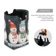 thumbnail image 3 of Yayeee Freestanding Laundry Hamper with Handle Collapsible Large Storage Basket for Clothes, Green Snowmen, 3 of 7