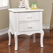 Furniture of America Roth 2-Drawer Nightstand, White