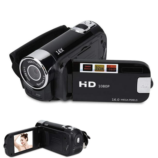Full HD Camera Camcorder, 1080P 16 MP 16X Zoom Video Camcorder with LCD and 270 Rotation -